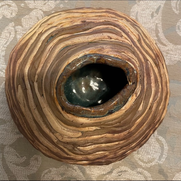 Unique Hand Carved Pottery - Picture 2 of 3